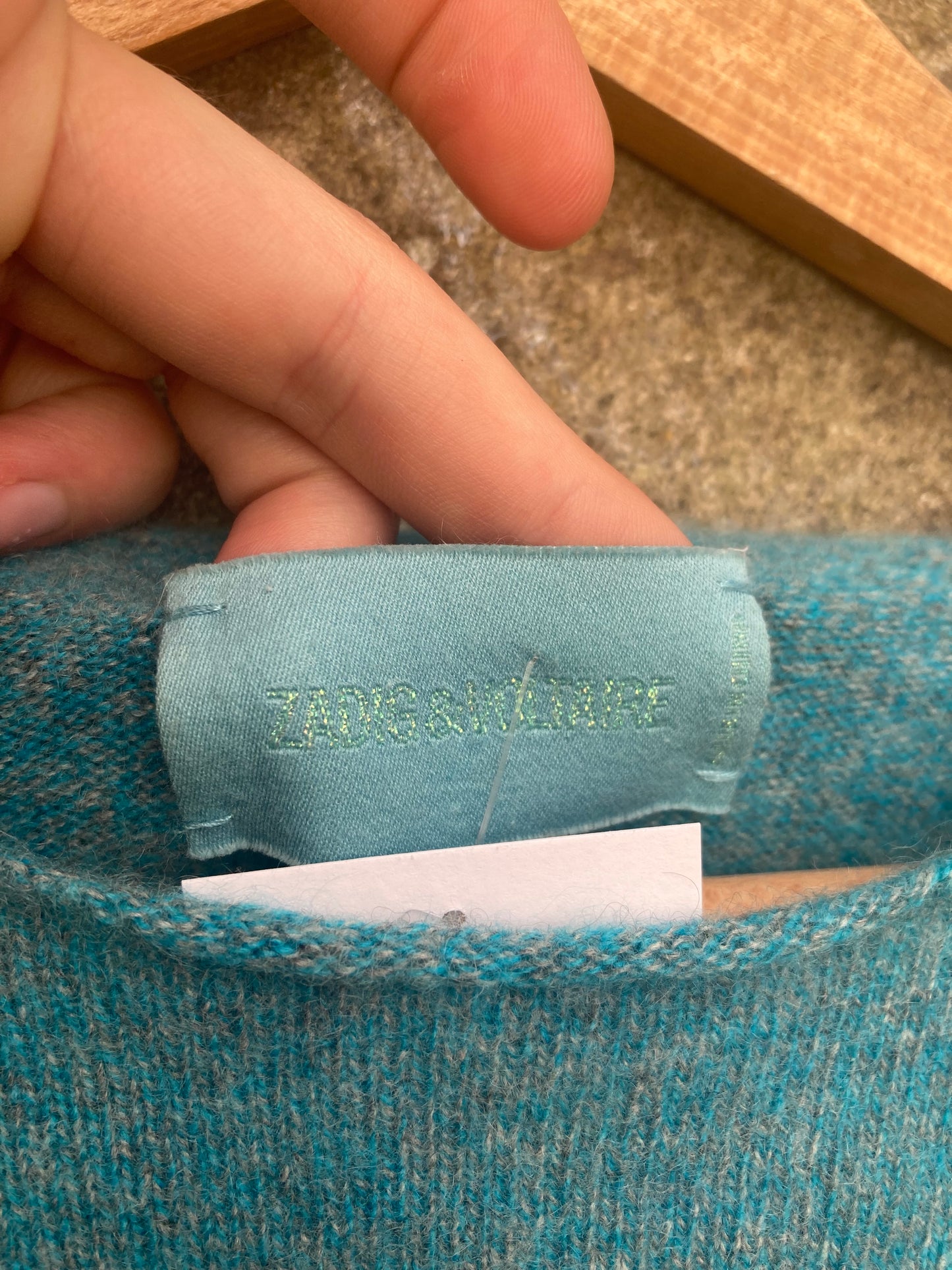 Zadig & Voltaire Blue Cashmere Peace Jumper Size Small