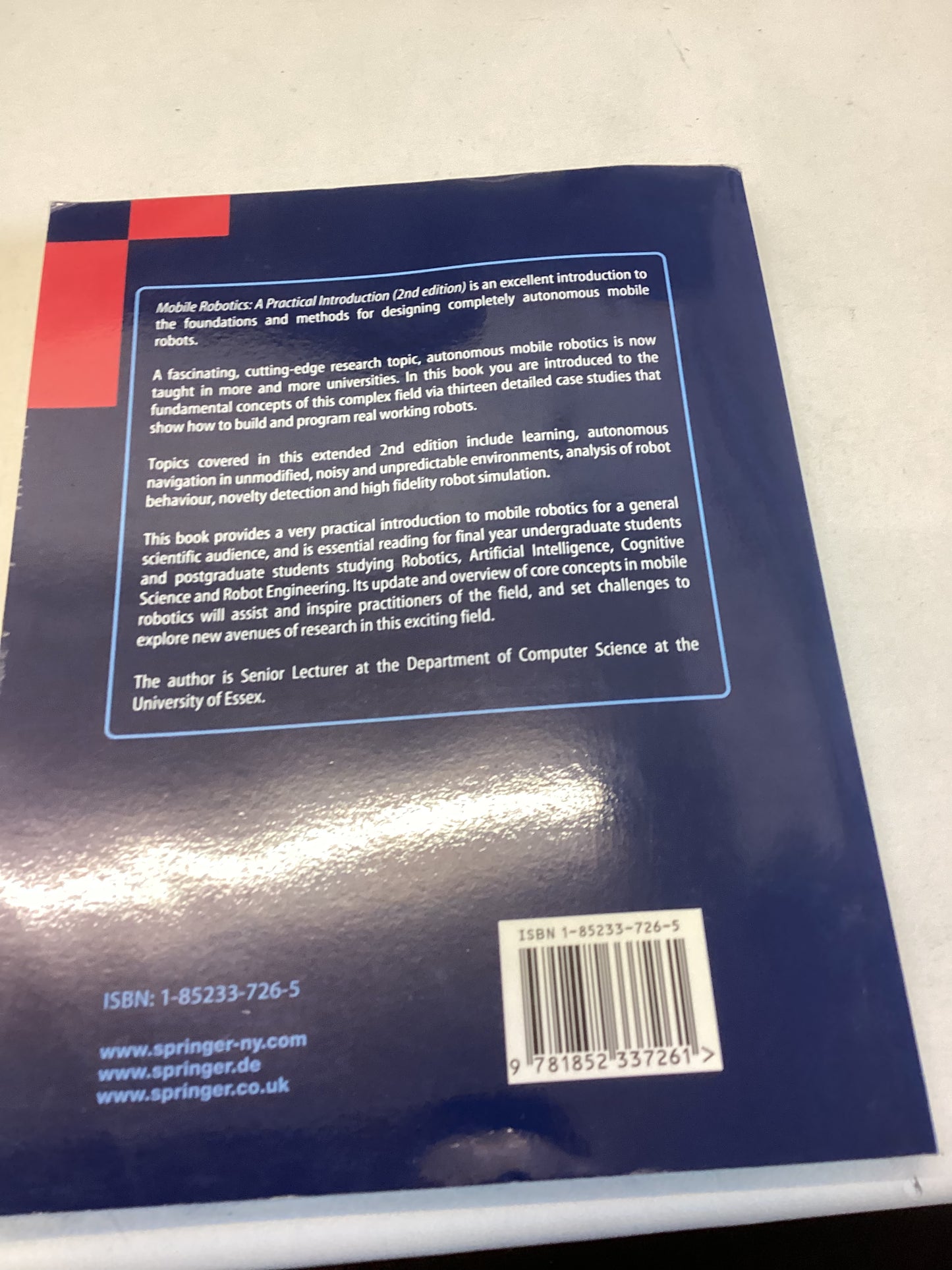 Mobile Robotics A Practical Introduction 2nd Edition Ulrich Nehmzow