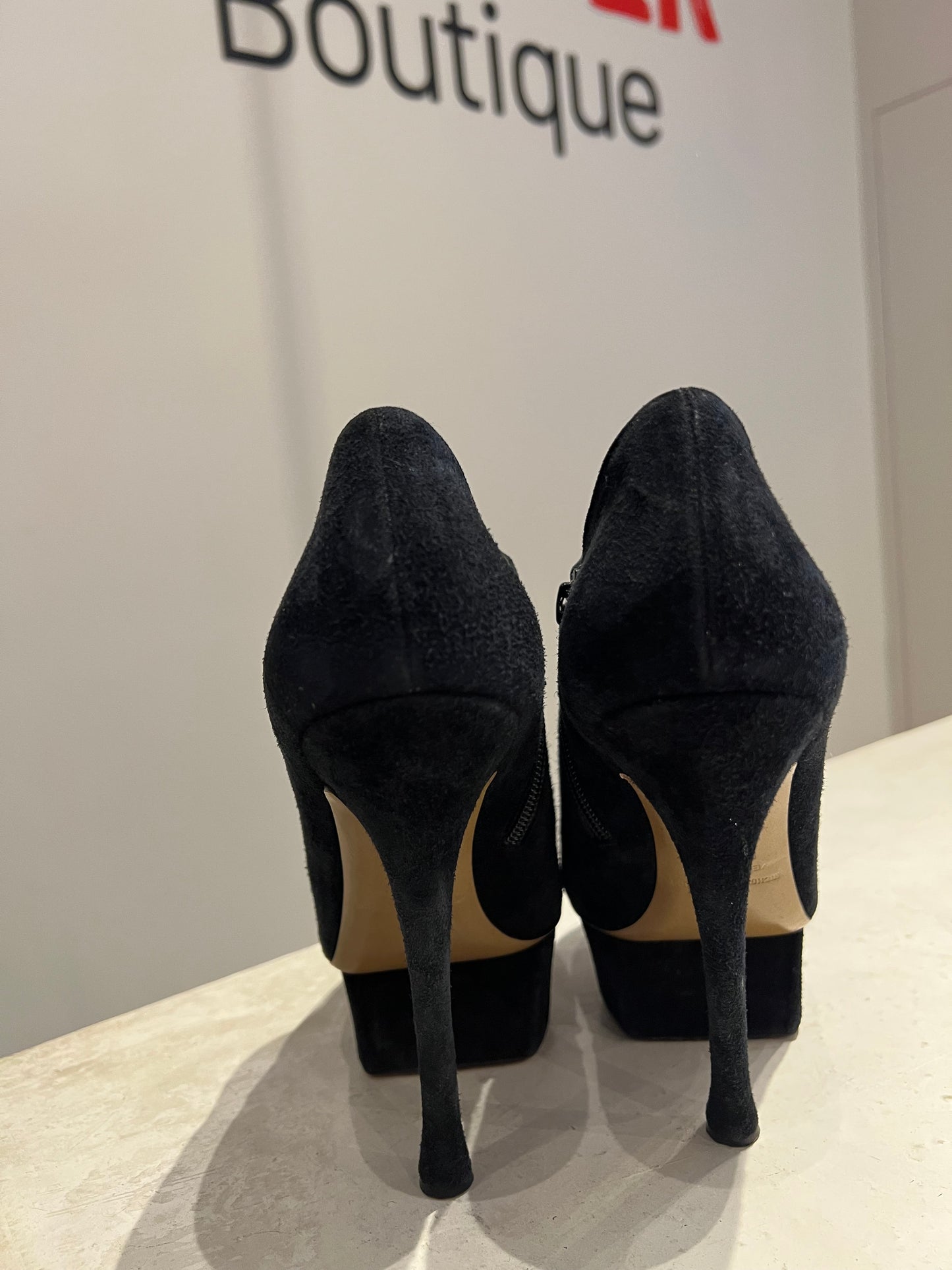 Nicholas Kirkwood Black Platform Ankle Boots Size 5