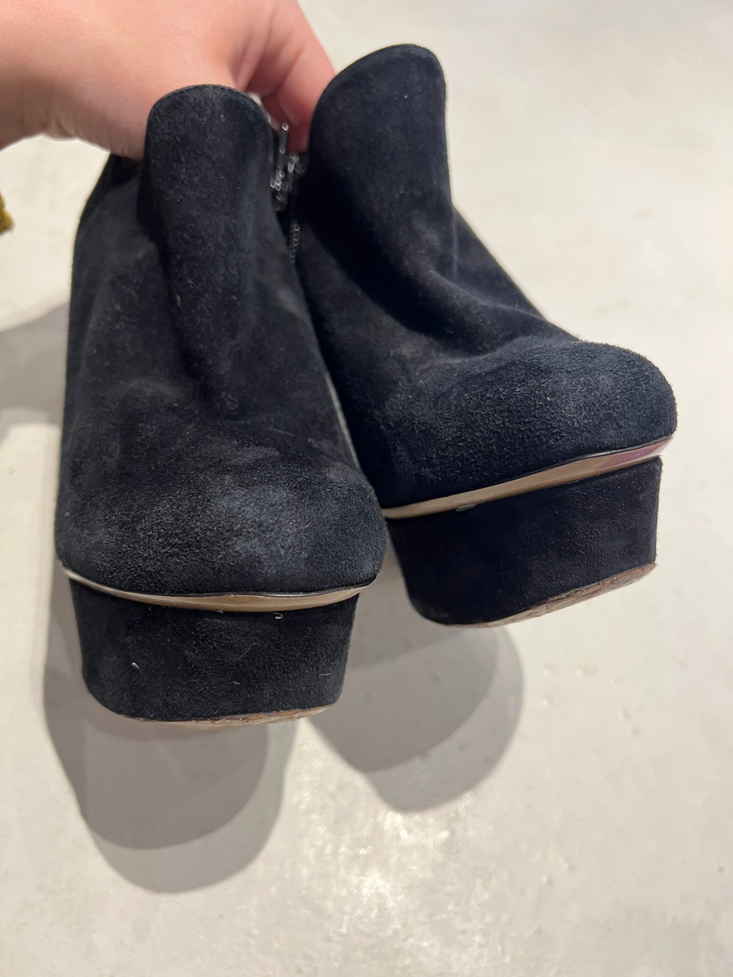 Nicholas Kirkwood Black Platform Ankle Boots Size 5