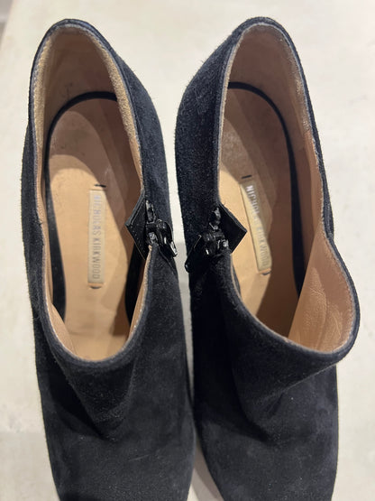 Nicholas Kirkwood Black Platform Ankle Boots Size 5