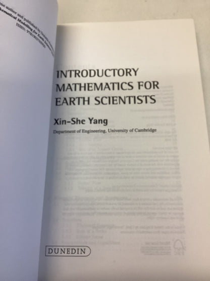 Introductory Mathematics For Earth Scientists Xin-She Yang