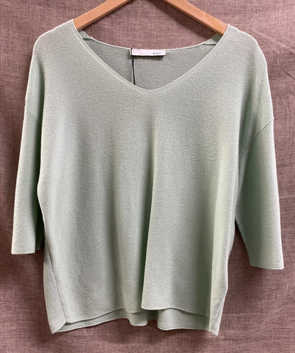 Oui New with Tags Mint Green Cropped Jumper Size EUR 36 UK 8