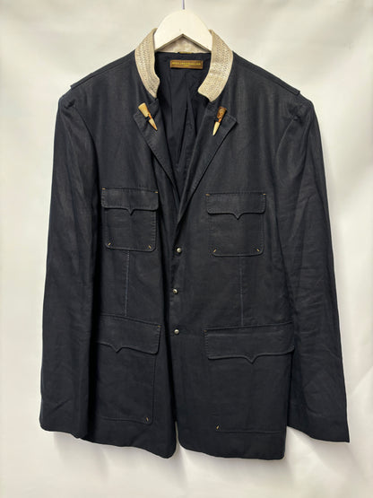 Holland & Holland Dark Navy Cotton Shooting Jacket 44Ch