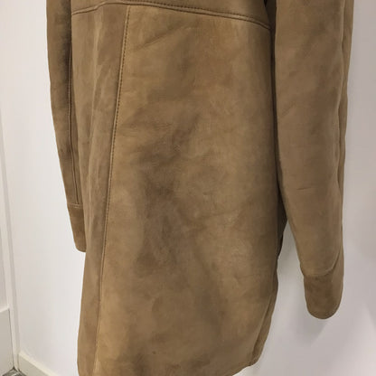 Skin Flair Beige & Brown Sheepskin Coat Size 40 (102cm)