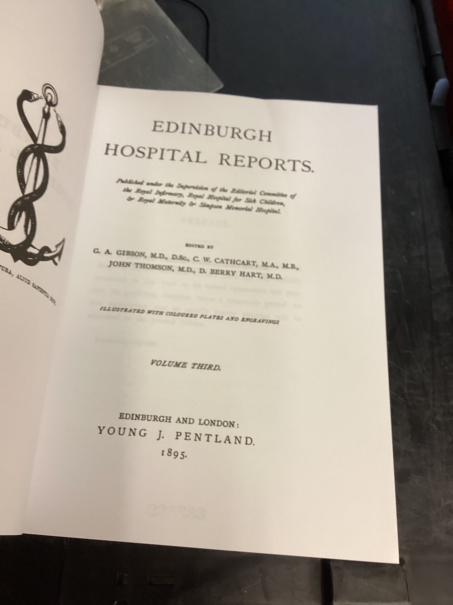 Edinburgh Hospital Reports Volume Third
