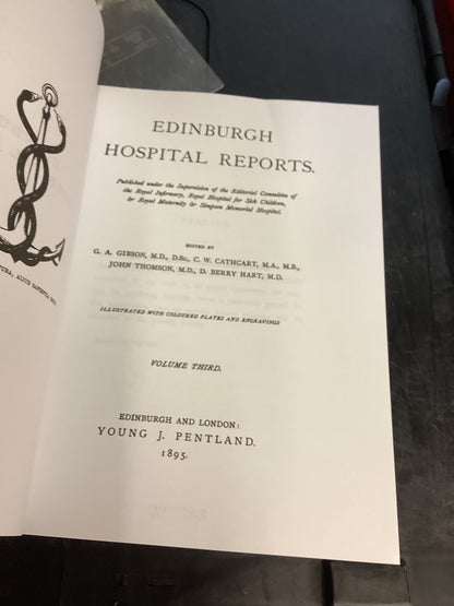 Edinburgh Hospital Reports Volume Third