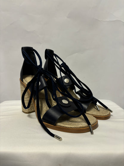 Rag & Bone Navy Espadrille Heeled Sandals 38/5