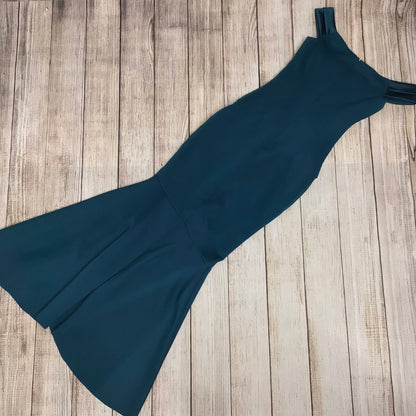 Lipsy Teal Green Off the Shoulder Long Fishtail Dress Size 8