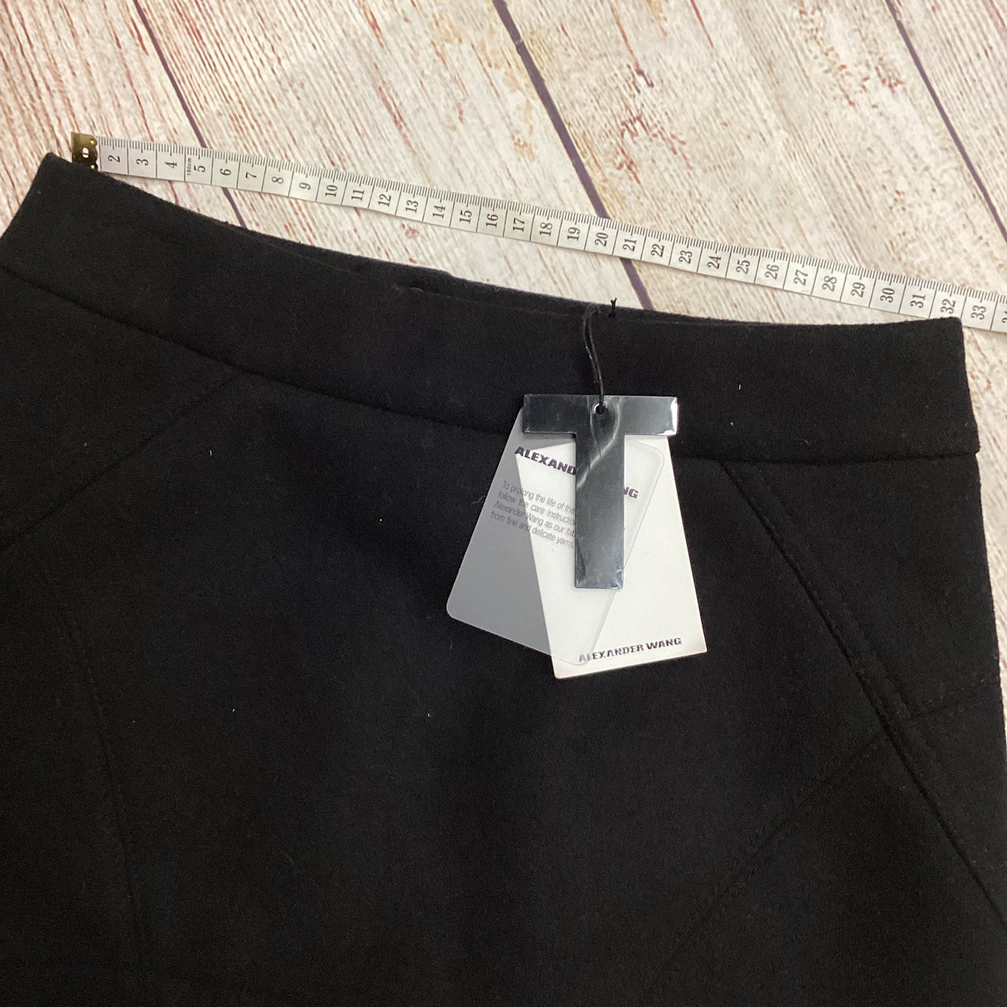 BNWT Alexander Wang Black Wool Mini Skirt Size S