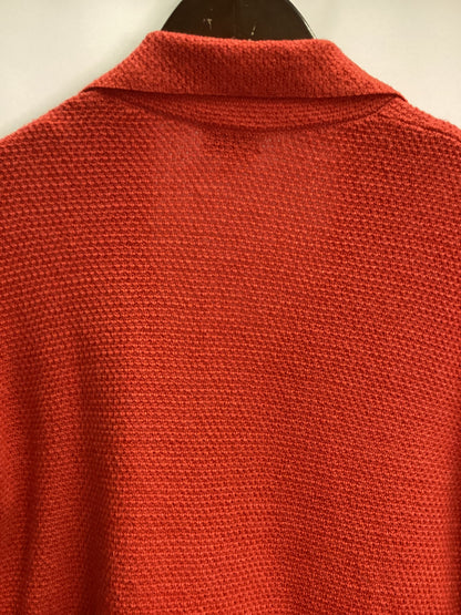 Brora 100% Merino Biker Style Zip Up Red Knit Size 12