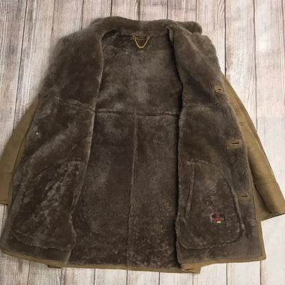 Skin Flair Beige & Brown Sheepskin Coat Size 40 (102cm)