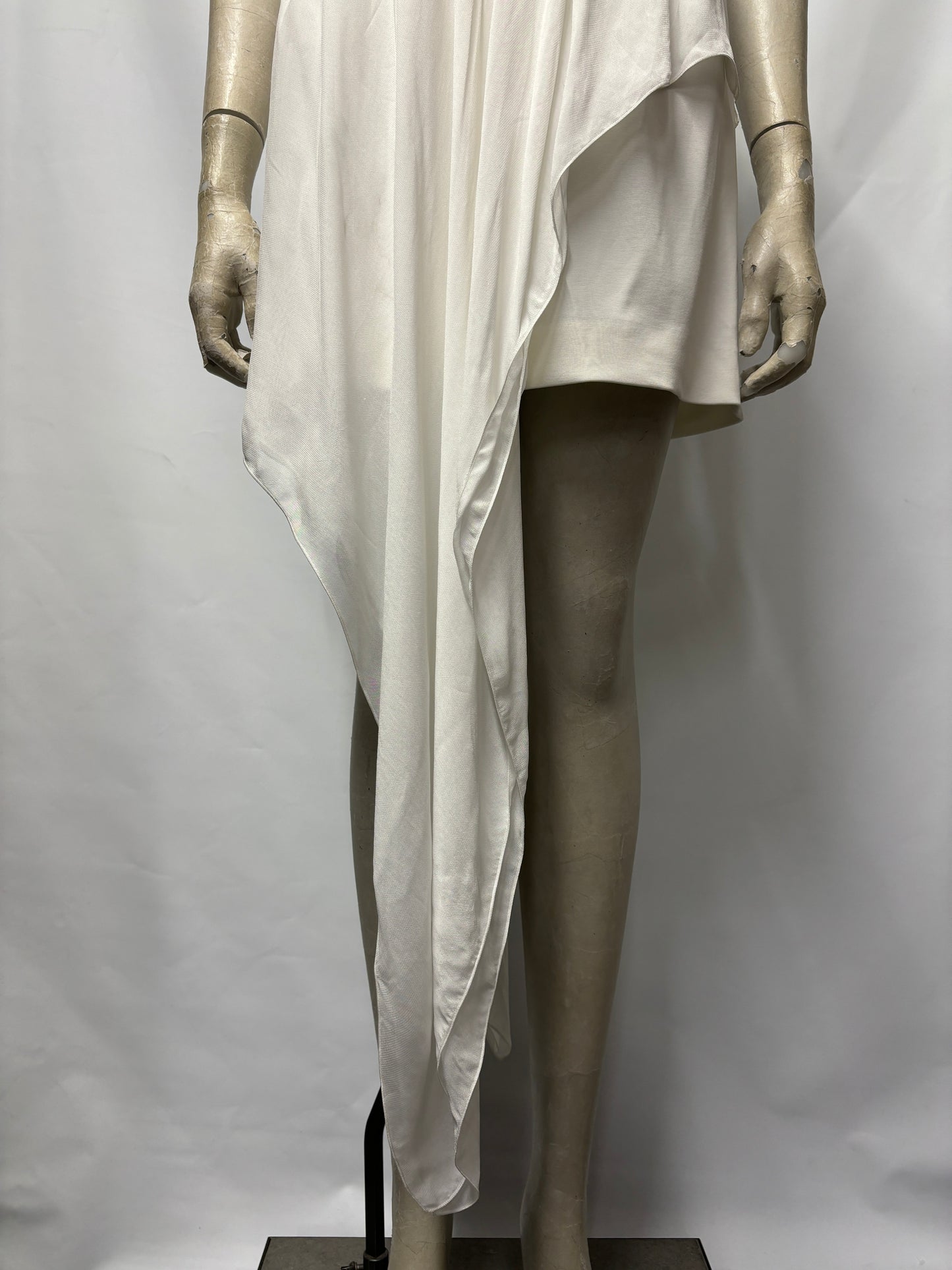 Just Cavalli White One Shoulder Mesh Dress 8 BNWT