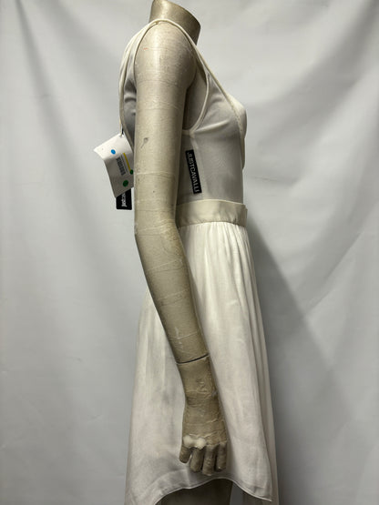 Just Cavalli White One Shoulder Mesh Dress 8 BNWT