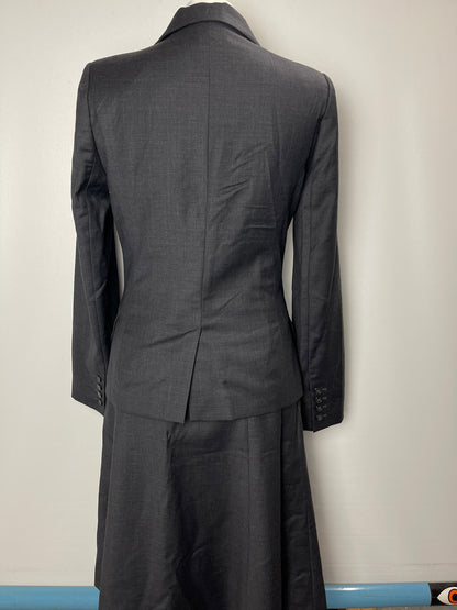 TM Lewin Grey Wool Blazer and Skirt Suit Set Size 8