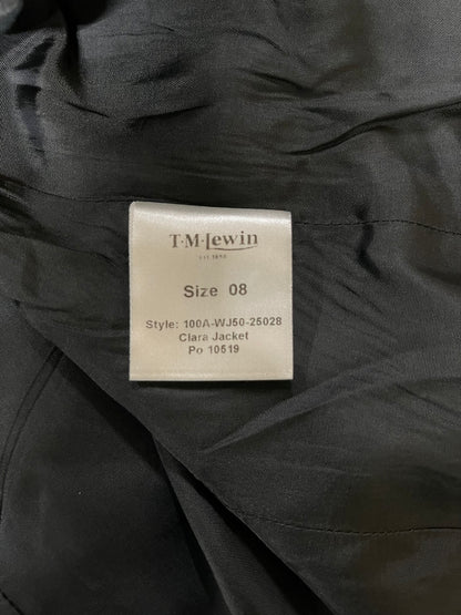 TM Lewin Grey Wool Blazer and Skirt Suit Set Size 8
