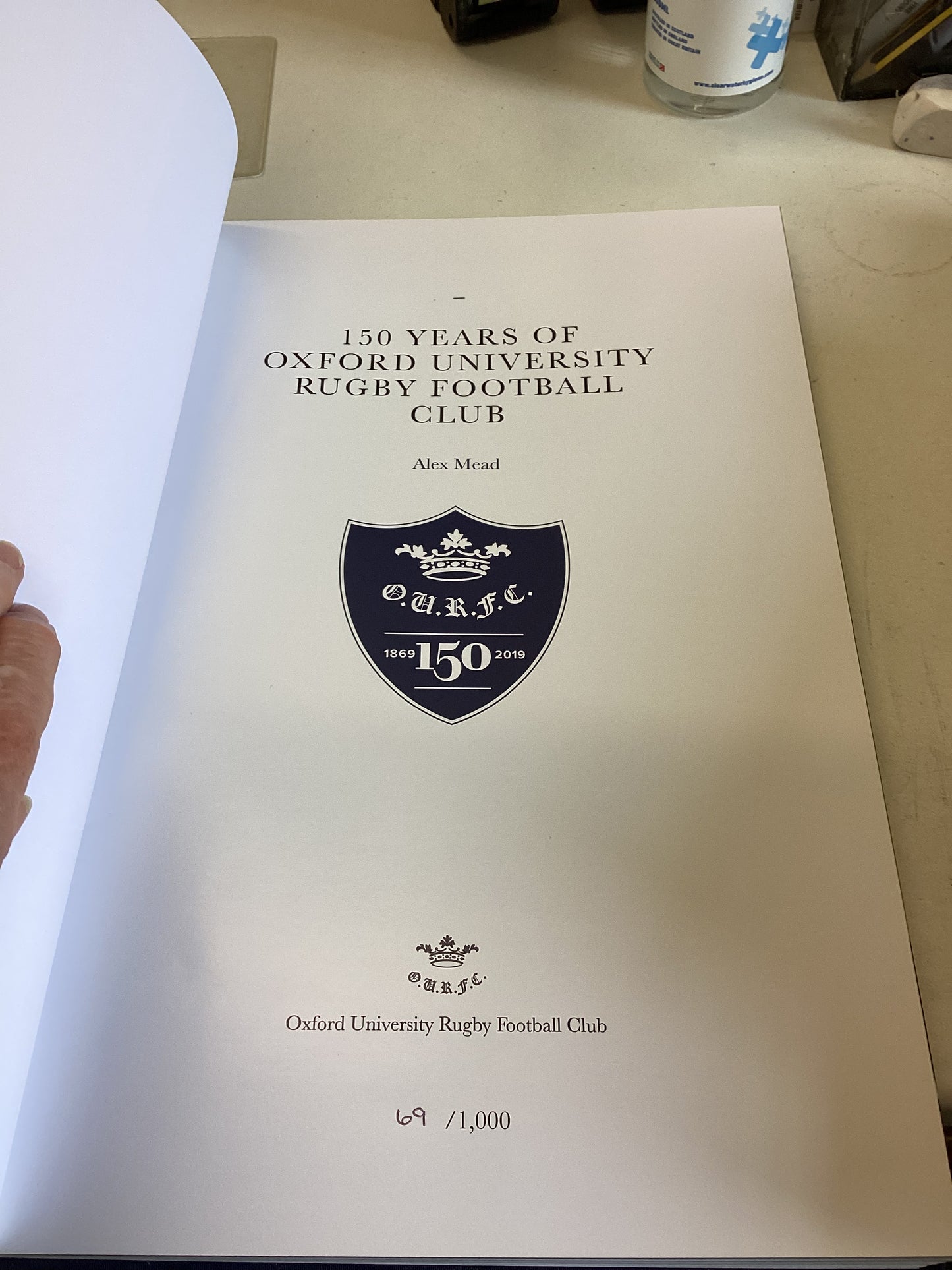150 Years of Oxford University Rugby Football Club Limited Edition 69/1000 Alex Mead