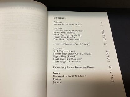 Signed Elegies for the Dead in Cyrenaica by Hampshire Henderson