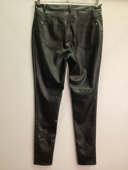 BNWT River Island Faux Leather Black Trousers Size 12