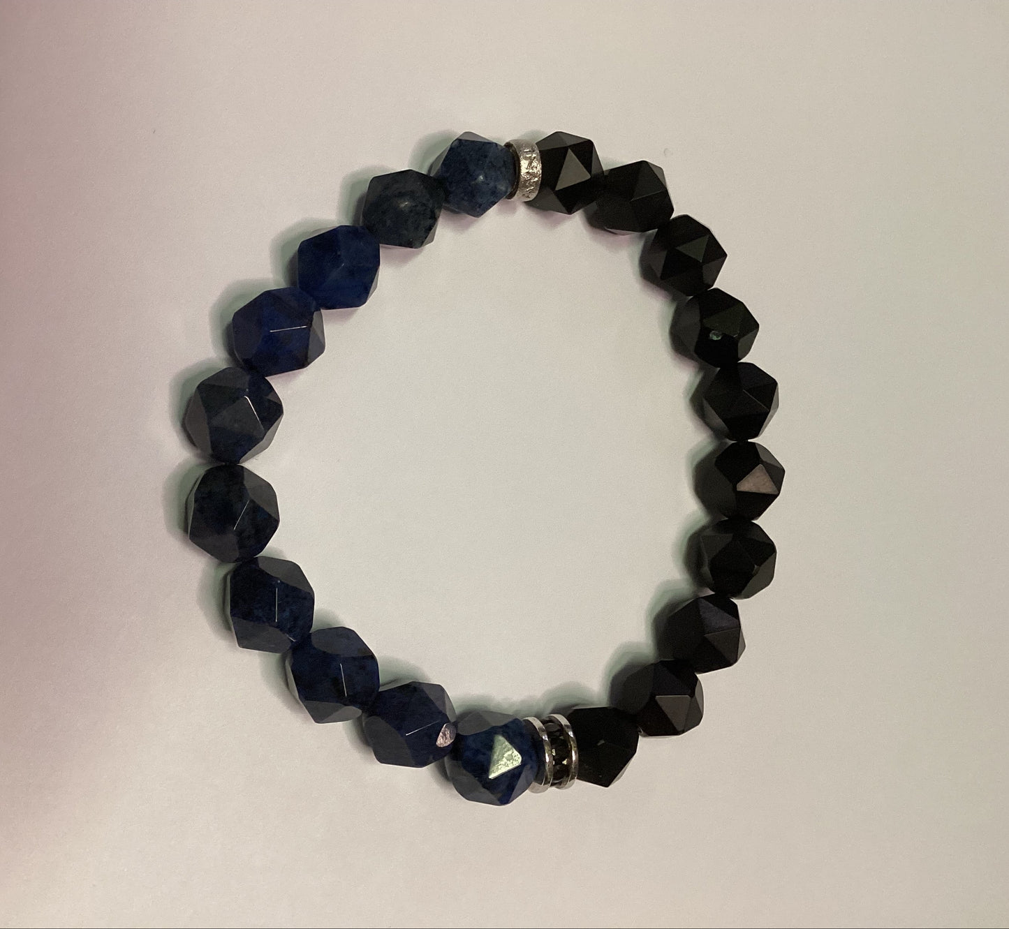 AWNL Stockholm Poseidon Onyx & Dumortierite Bracelet Size XL