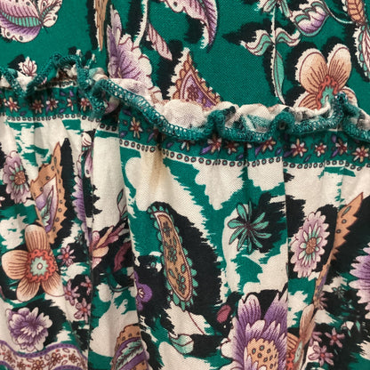 Dreamcatcher Teal Green Multi Floral Print Shift Dress Size 6(XS)