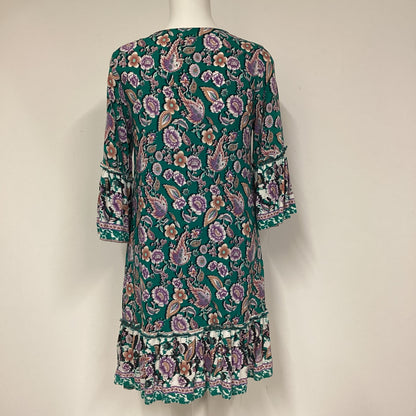 Dreamcatcher Teal Green Multi Floral Print Shift Dress Size 6(XS)