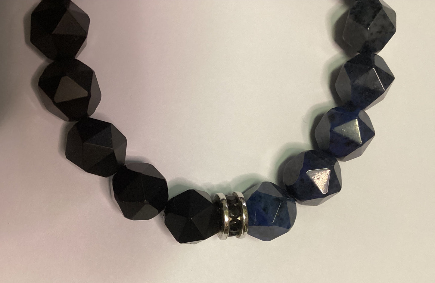 AWNL Stockholm Poseidon Onyx & Dumortierite Bracelet Size XL