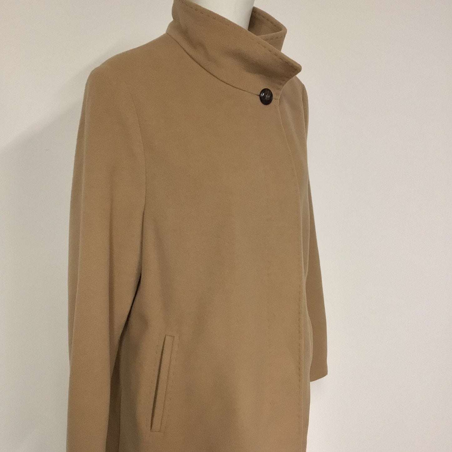 Basler Beige Wool & Cashmere Blend Coat Size 16