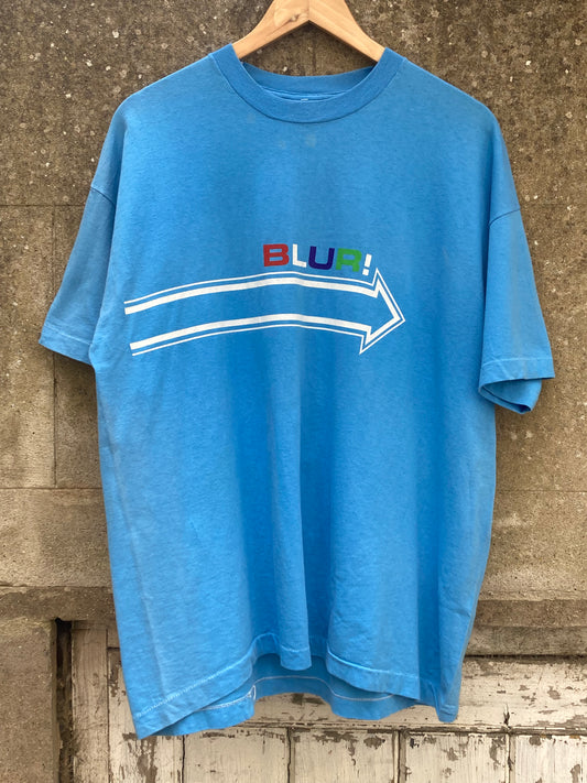 Vintage Blue Blur T-Shirt Size XL