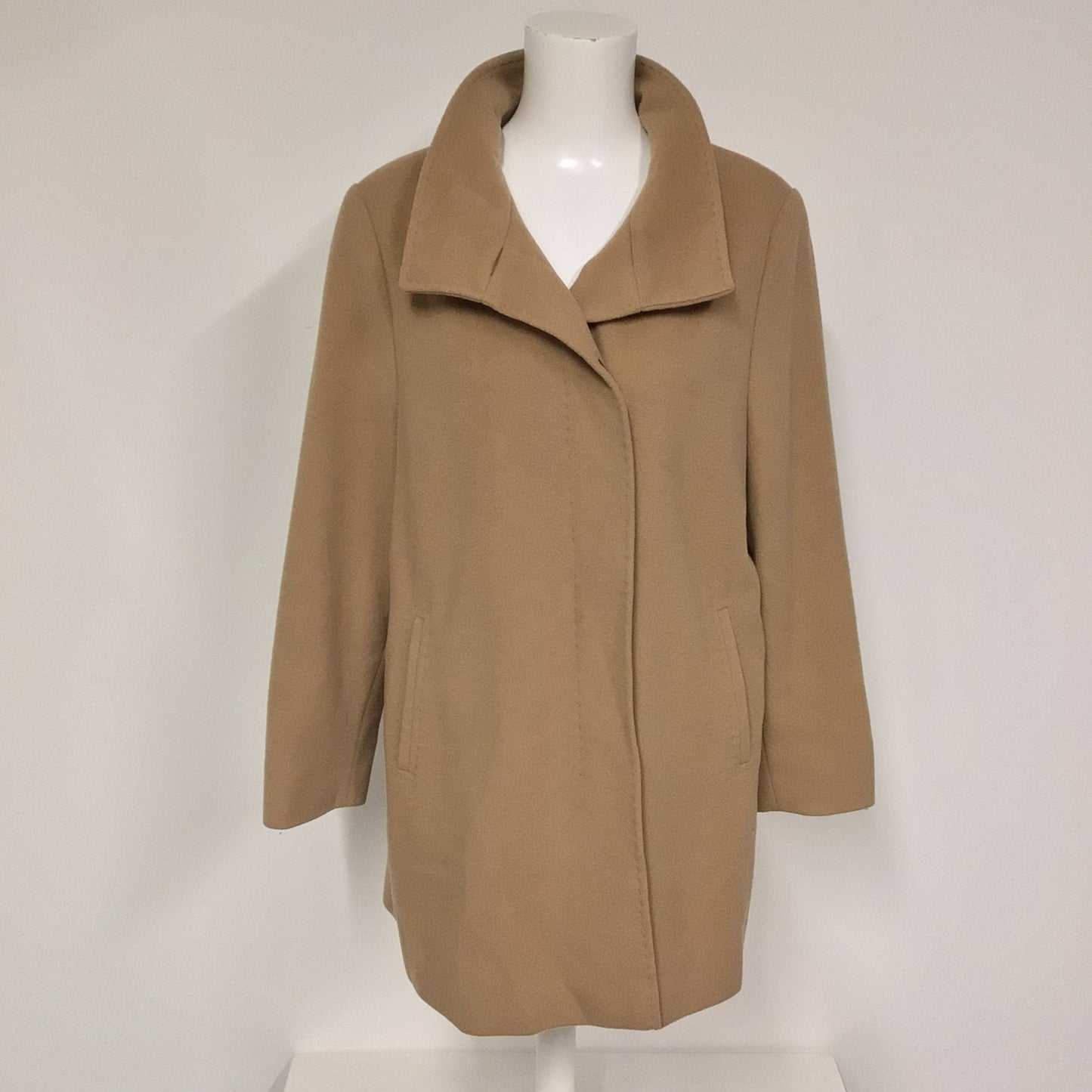 Basler Beige Wool & Cashmere Blend Coat Size 16