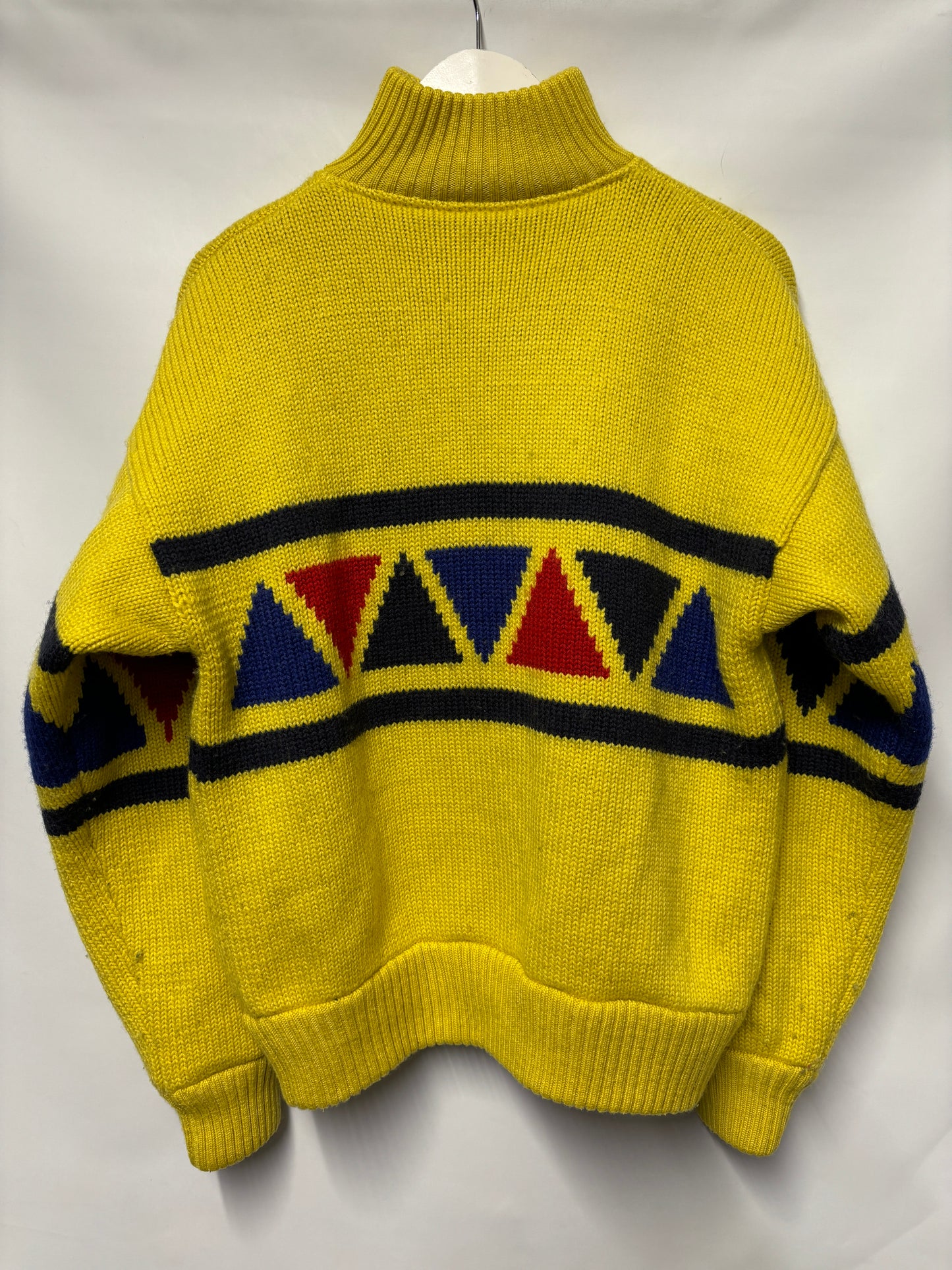 Sportswear Of Sweden (S.O.S) Yellow Wool Blend Rare Vintage Knitted Jumper Large