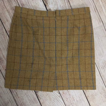 Handmade in Scotland Yellow Tweed Wool Mini Skirt Size W29