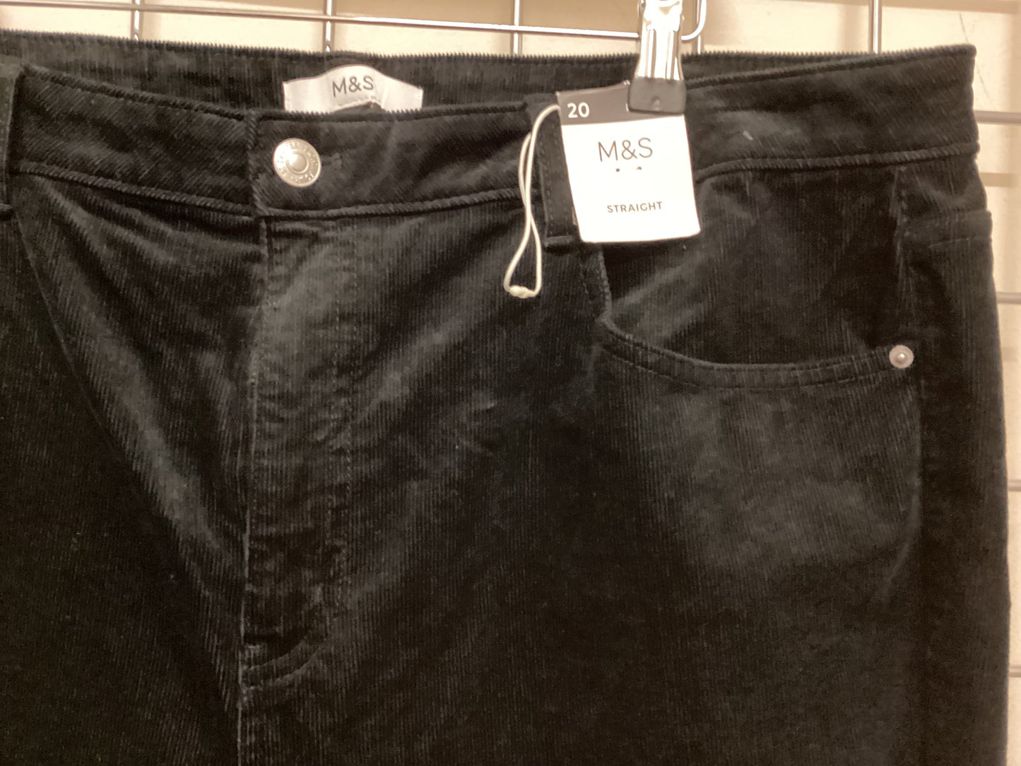 M&S Black Straight Leg Trousers – Size 20 Regular – BNWT
