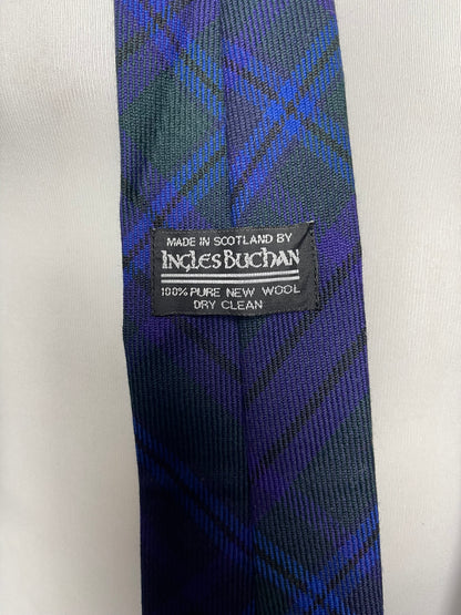 Ingles Buchan Purple Tartan Wool Tie