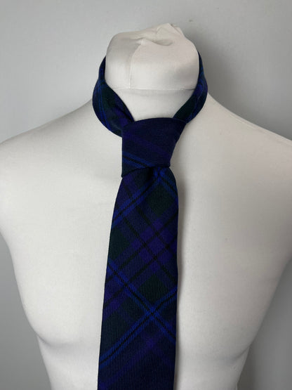 Ingles Buchan Purple Tartan Wool Tie