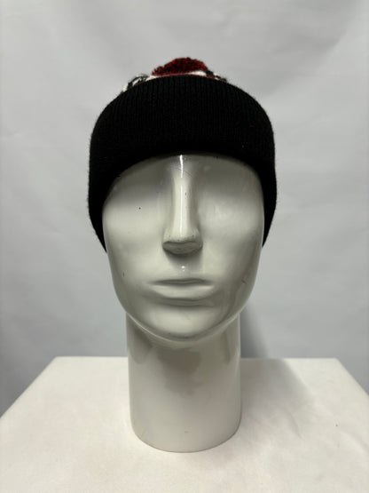 702 Headware Red, White and Black Bobble Hat OS