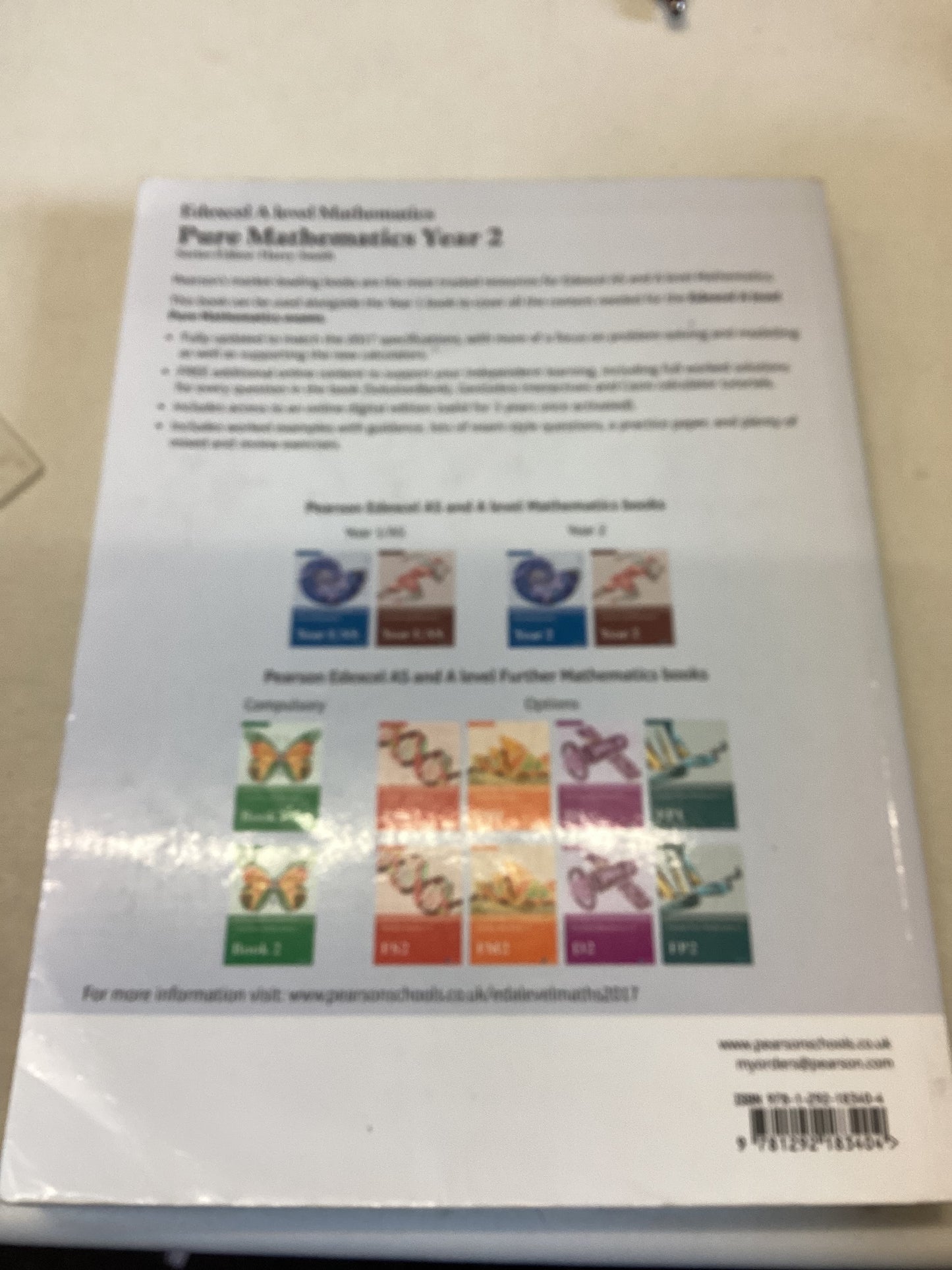 Edexcel A Level Mathematics Pure Mathematics Year 2 11- 19 Progression