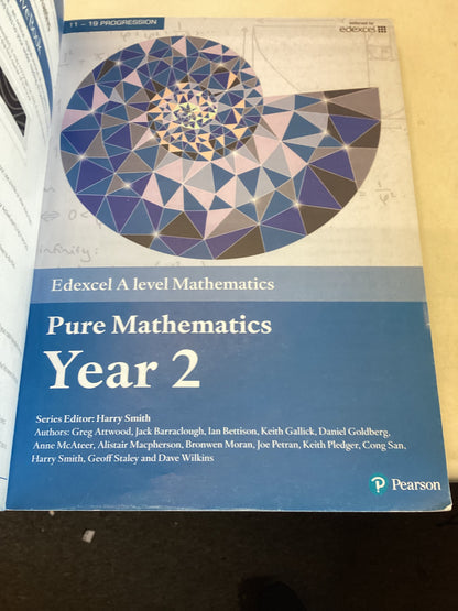 Edexcel A Level Mathematics Pure Mathematics Year 2 11- 19 Progression