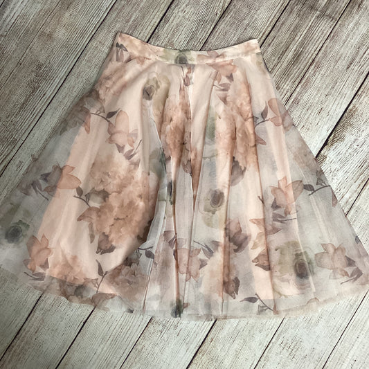 Esprit Pink Floral A-Line Skirt Size 8