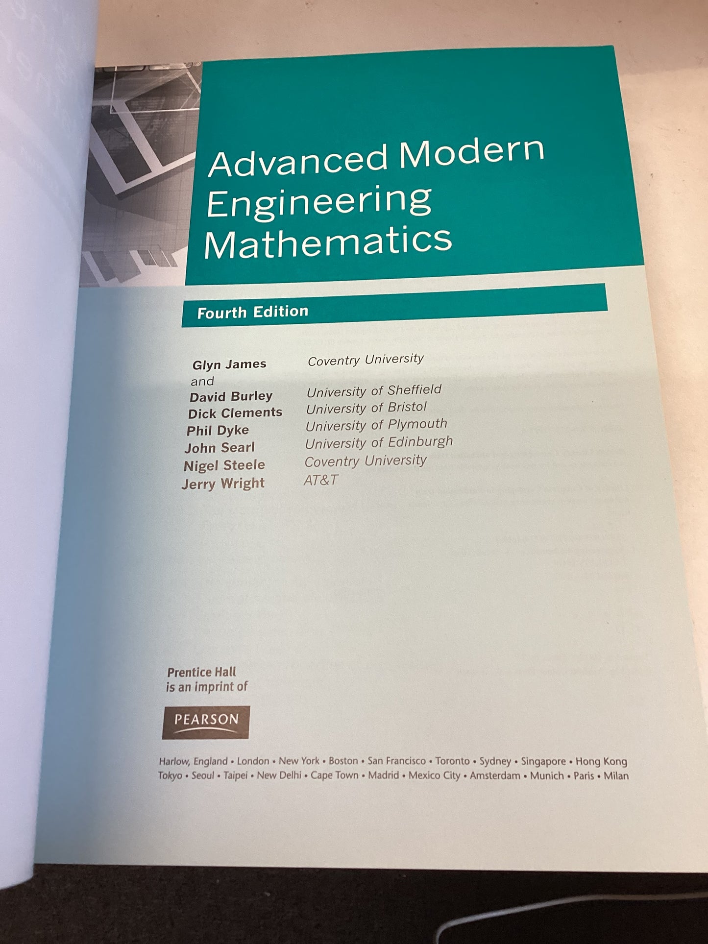 Advanced Modern Engineering Mathematics Fourth Edition Glyn James
