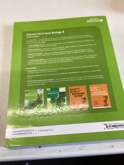 Edexcel AS/A Level Biology B 1 New For 2015 Active Book Ann Fullick