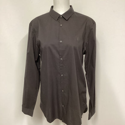 AllSaints Dark Grey Long Sleeve Shirt Size M