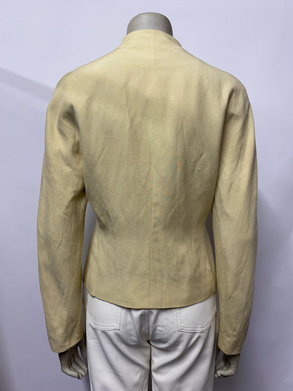 Mulberry Yellow Silk and Linen Jacket 10