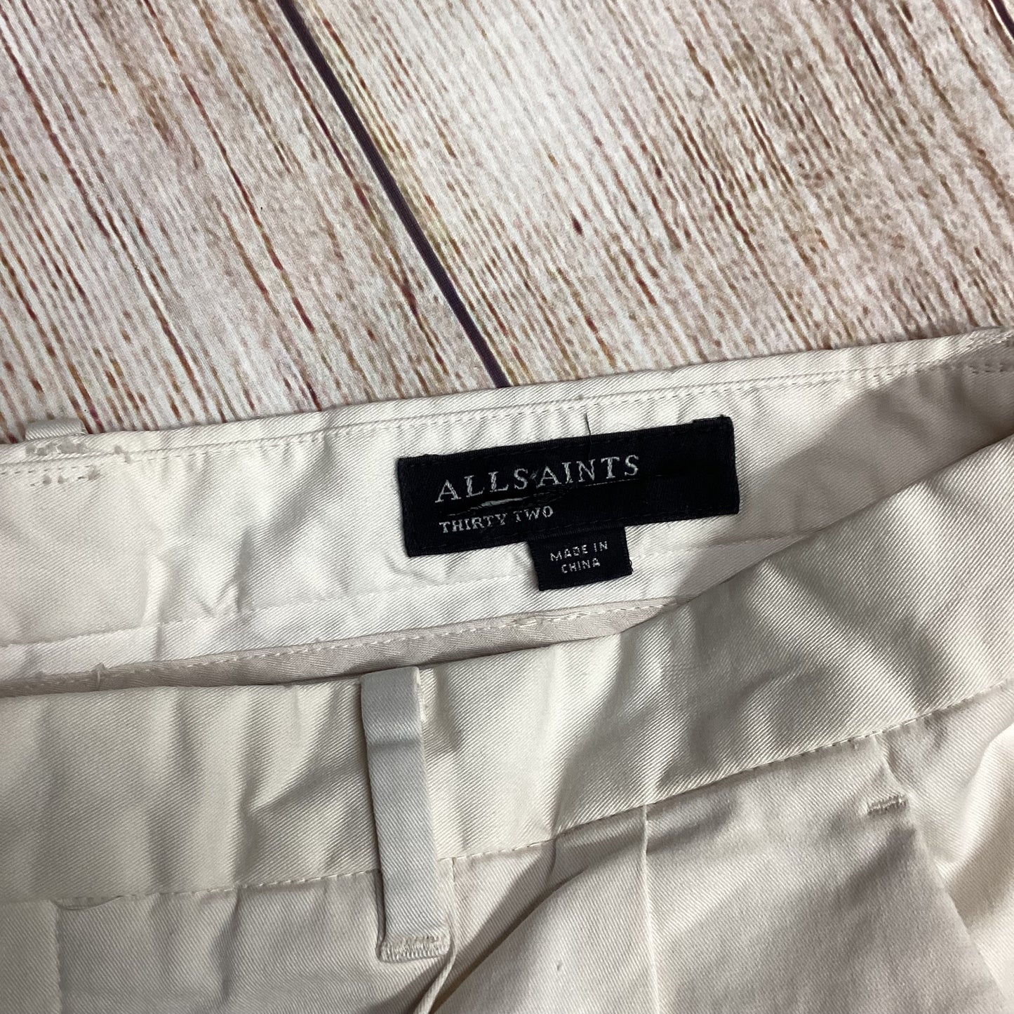 AllSaints Cream Chino Trousers W32 inch