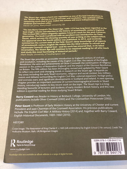 The Stuart Age England 1603 - 1714 Fifth Edition Barry Coward and Peter Gaunt