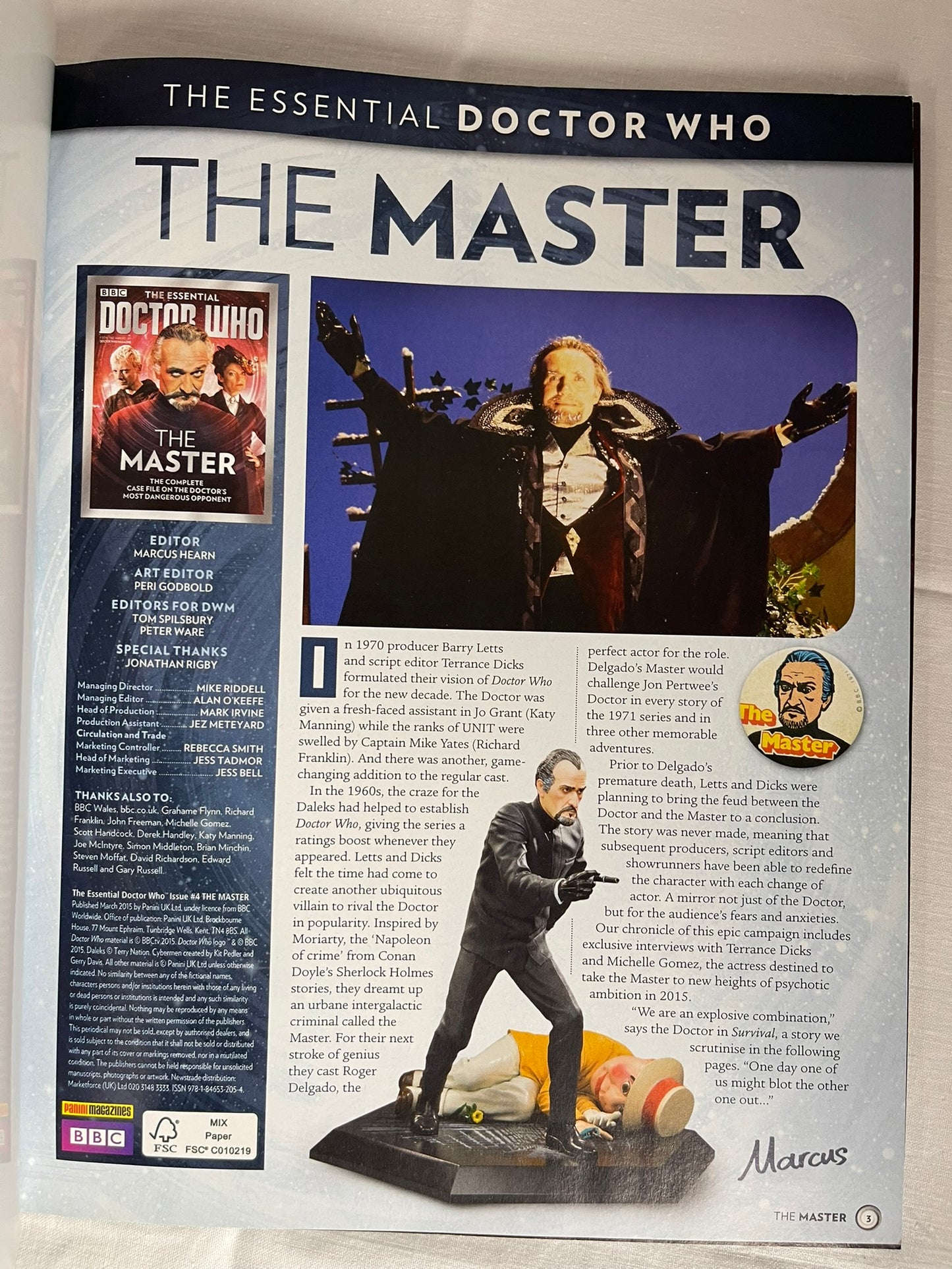 Dr Who The Essential Magazine Issue 4 The Master