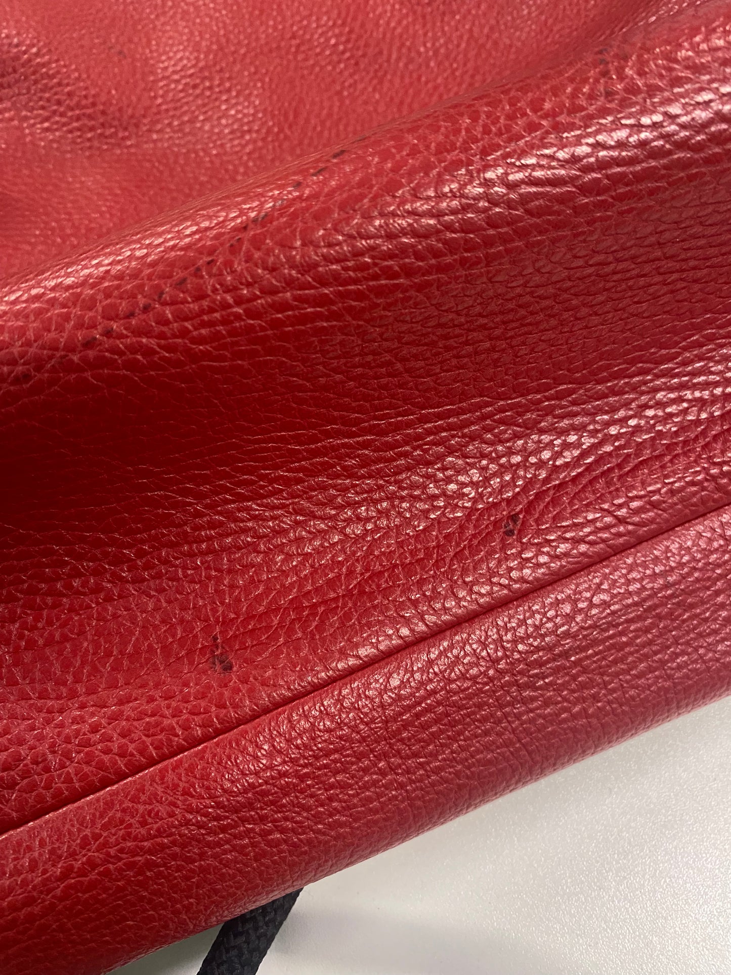 MM6 Margiela Red Leather Rope Handbag