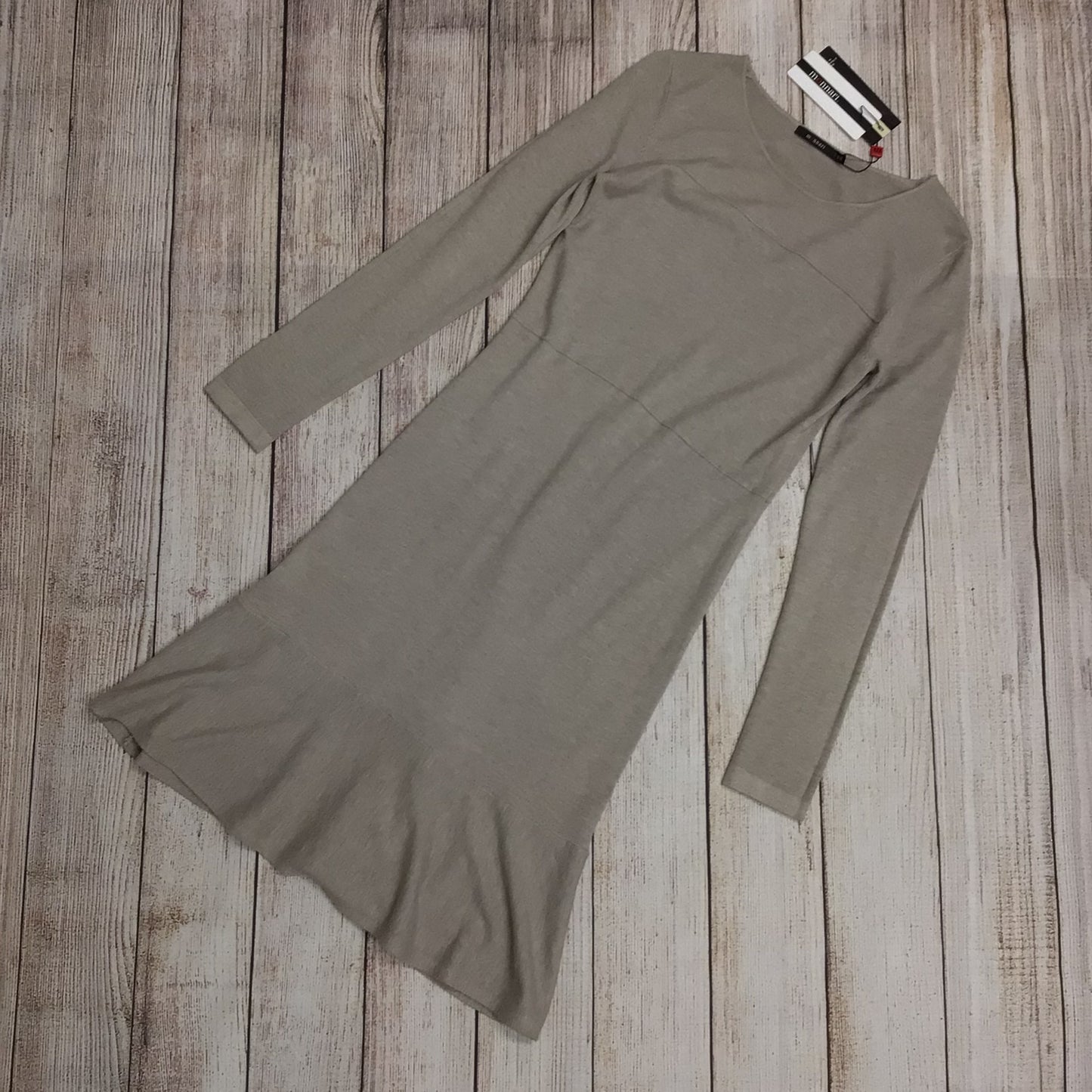 BNWT Monnari Beige Wool & Cashmere Blend Jumper Dress Size L