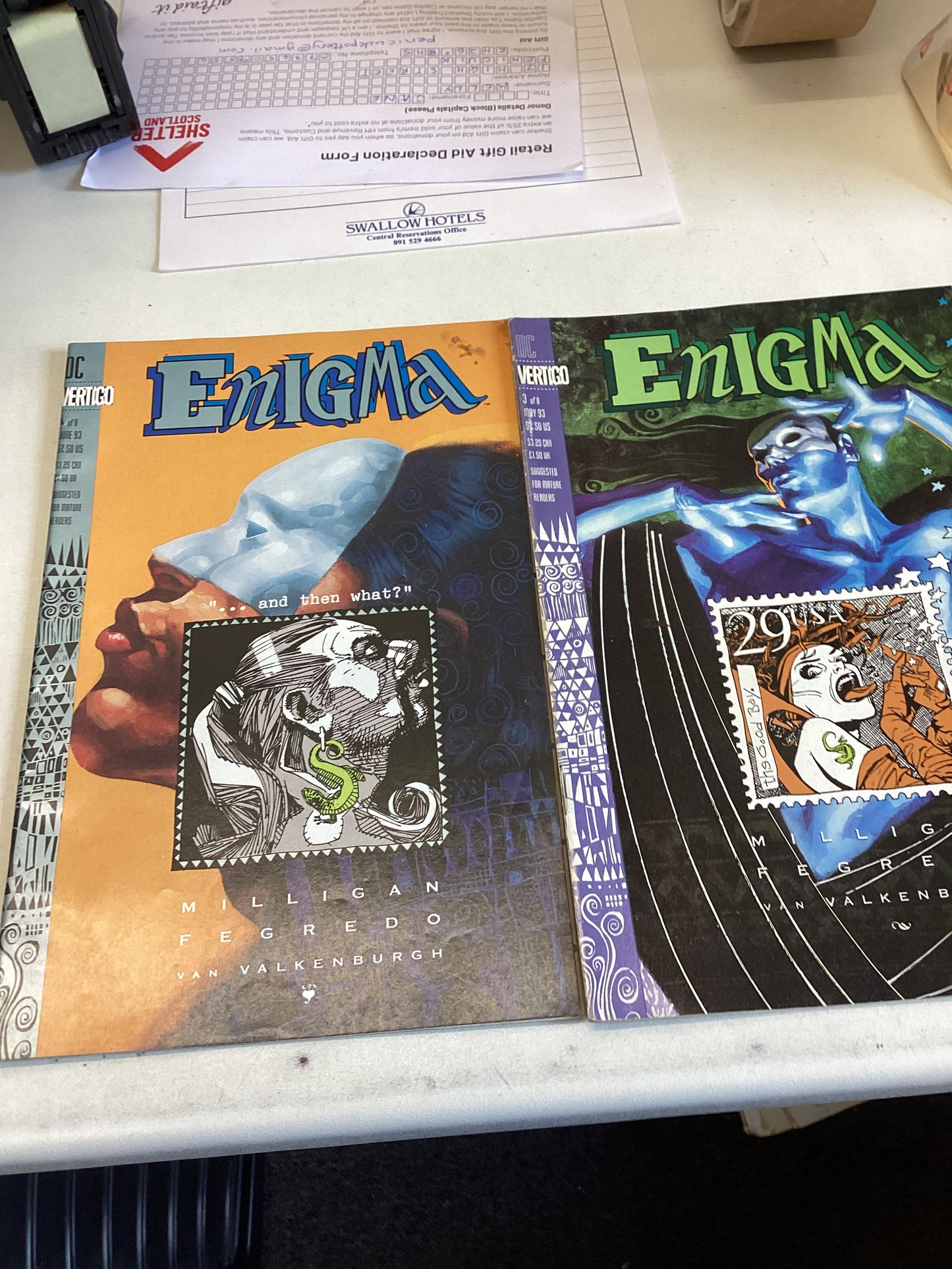 Enigma DC Vertigo Milligan Fegredo Van Valkenburgh Vols 1 to 8