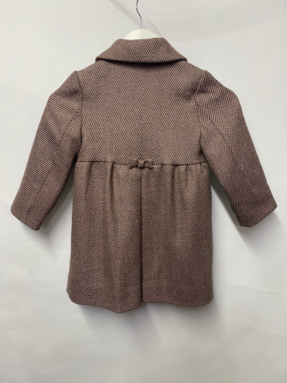 Jacadi Pink and Brown Wool Coat Age 4